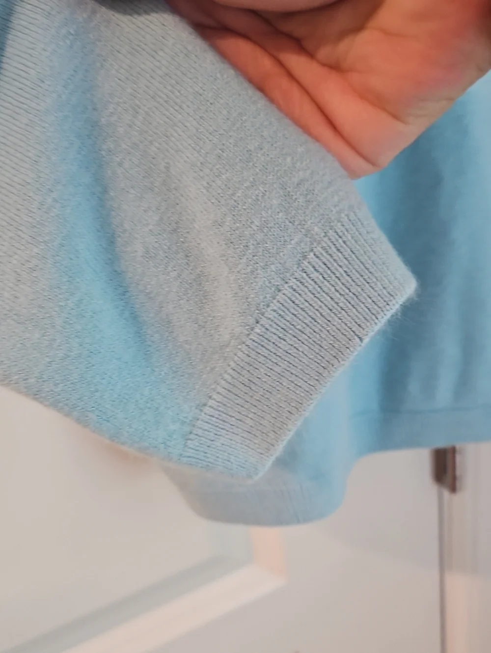 Petite Allison Daley VTG Petite Baby Blue S/M Beaded Pullover Sweater